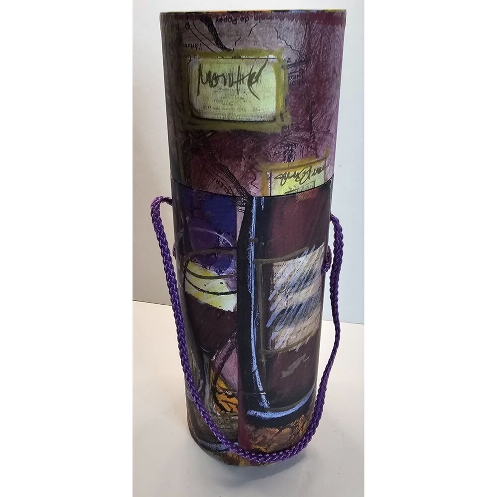 Decorative Empty Wine Gift Box With Lid & Handle 13" Tall Party Concepts 4.5" Wi